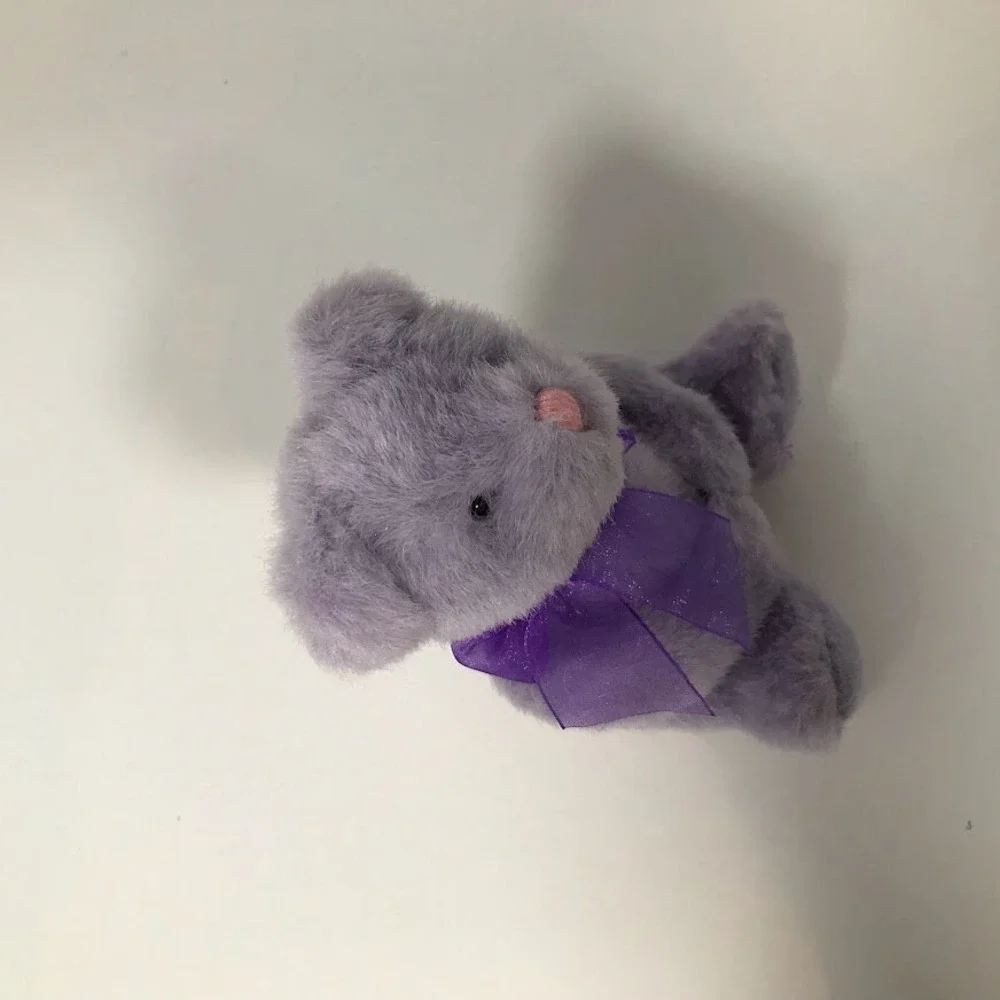Russ Berrie Lil Scribe Purple Teddy Bear Plush 28869 Lavender Vintage 5 inch